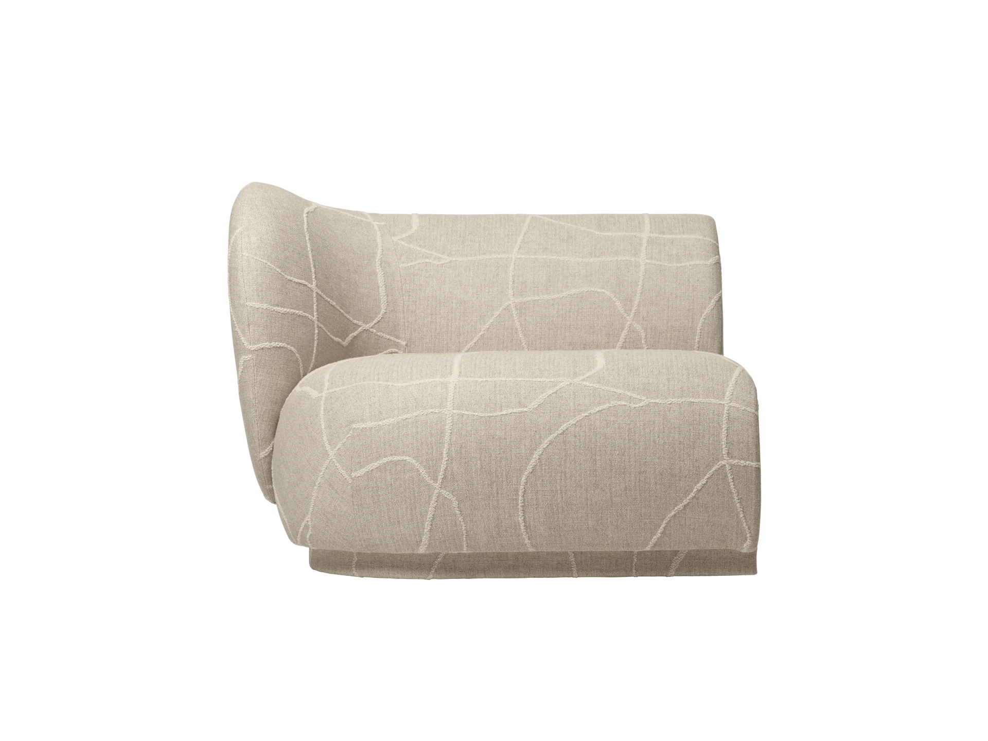 Rico Sofa Armrest Left - Can Lis - Sand/Off-White