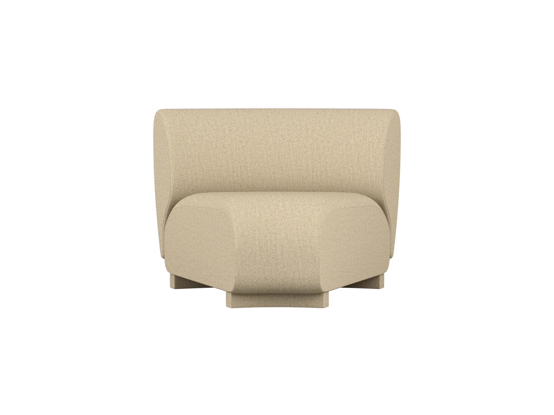 Rico Sofa Corner - Narrow - Raw Bouclé - Natural