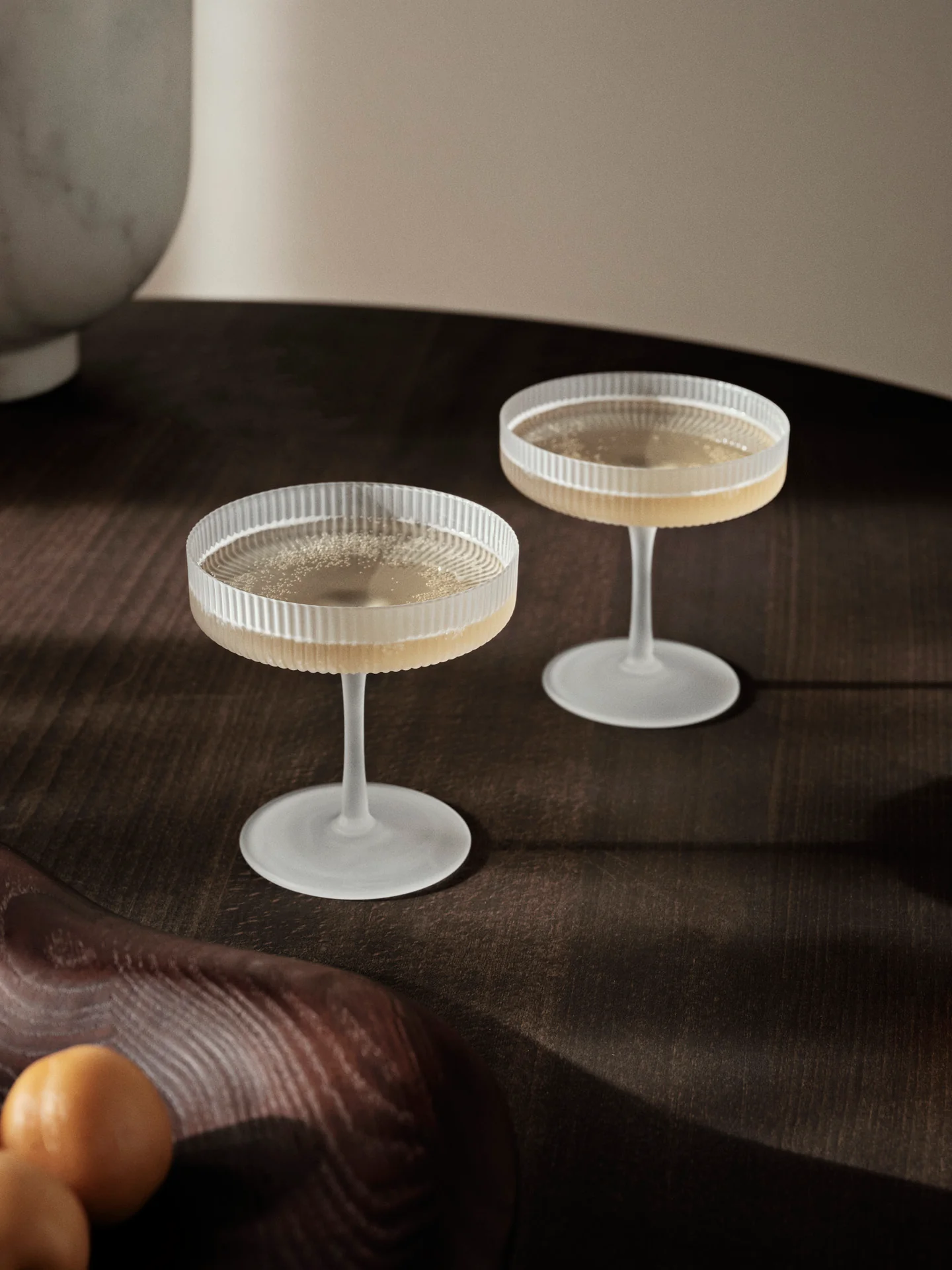 Ripple Champagne Saucers - Set of 2 - Frosted - Image 2