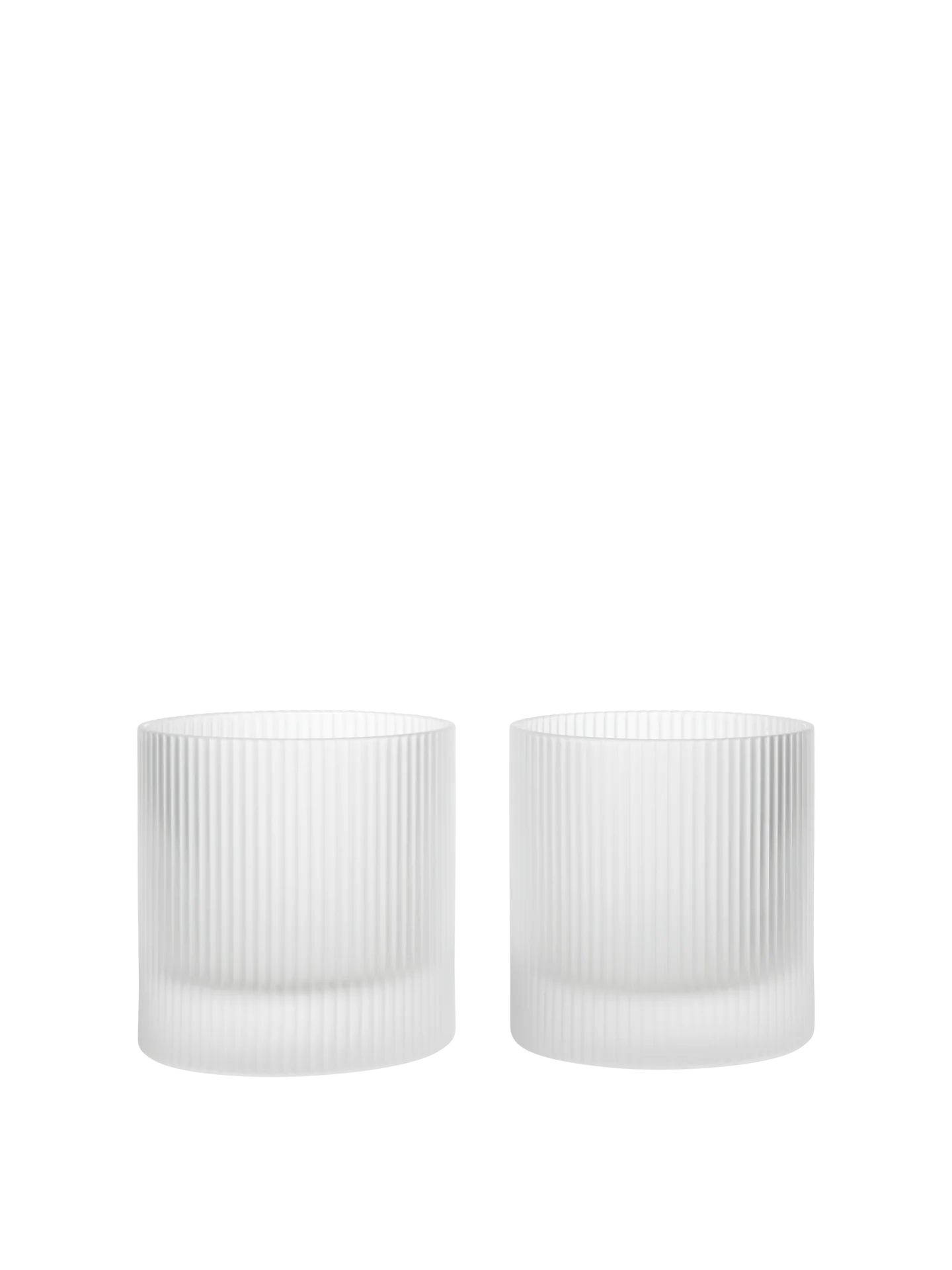 Ripple Tumbler Glasses - Set of 2 - Frosted