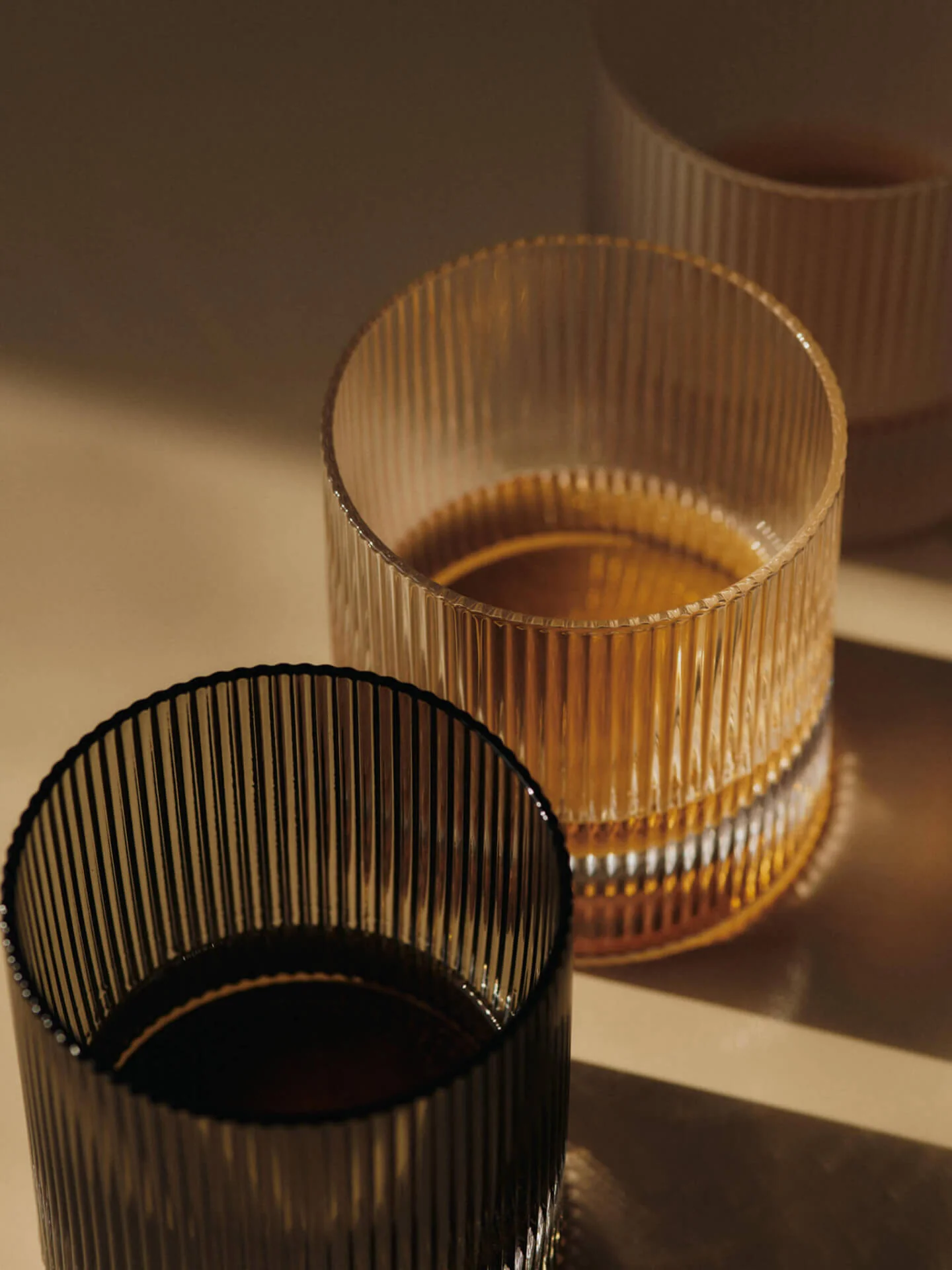 Ripple Tumbler Glasses - Set of 2 - Frosted - Image 2