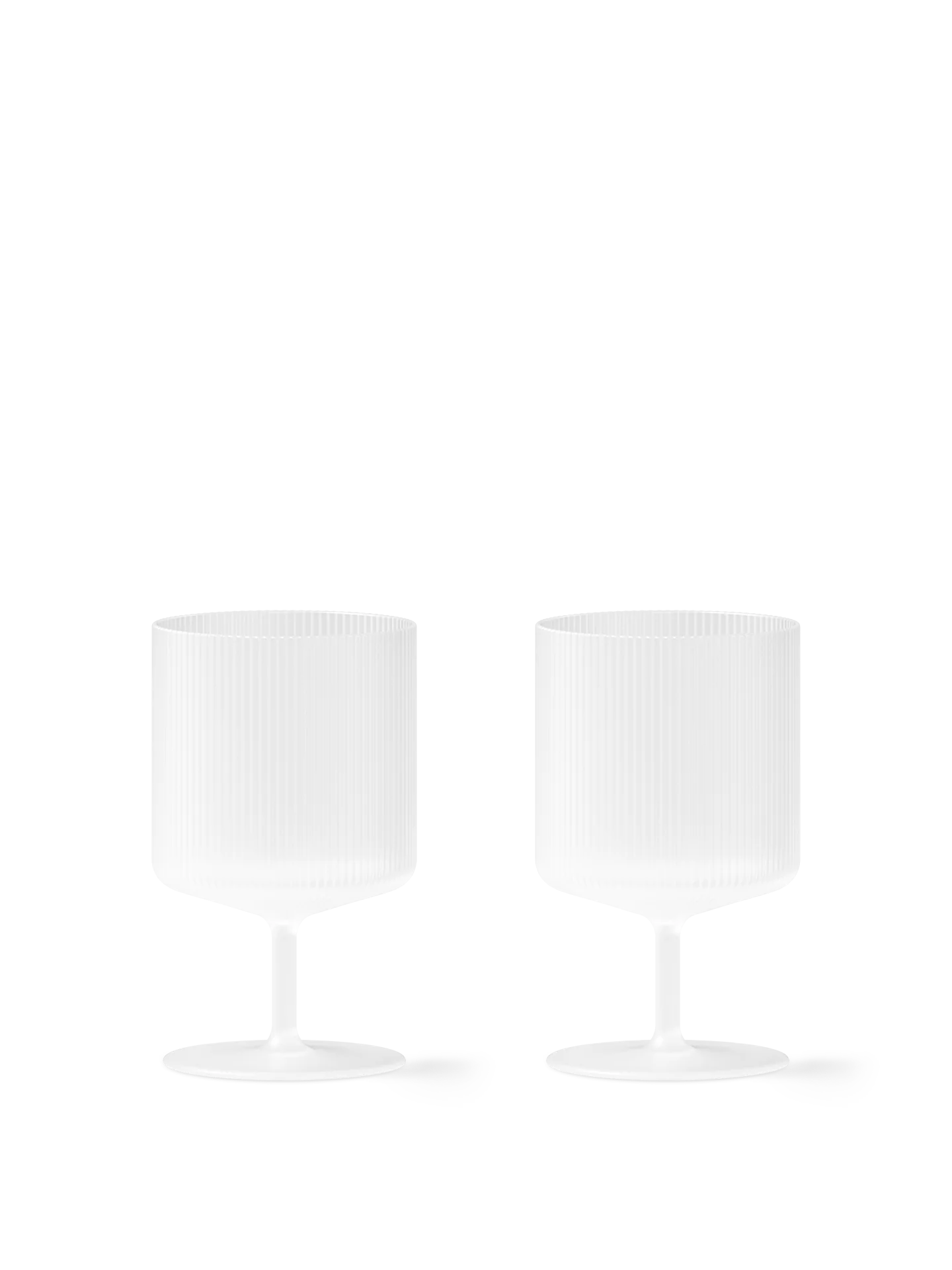 Ripple Wine Glasses - Set of 2 - Frosted