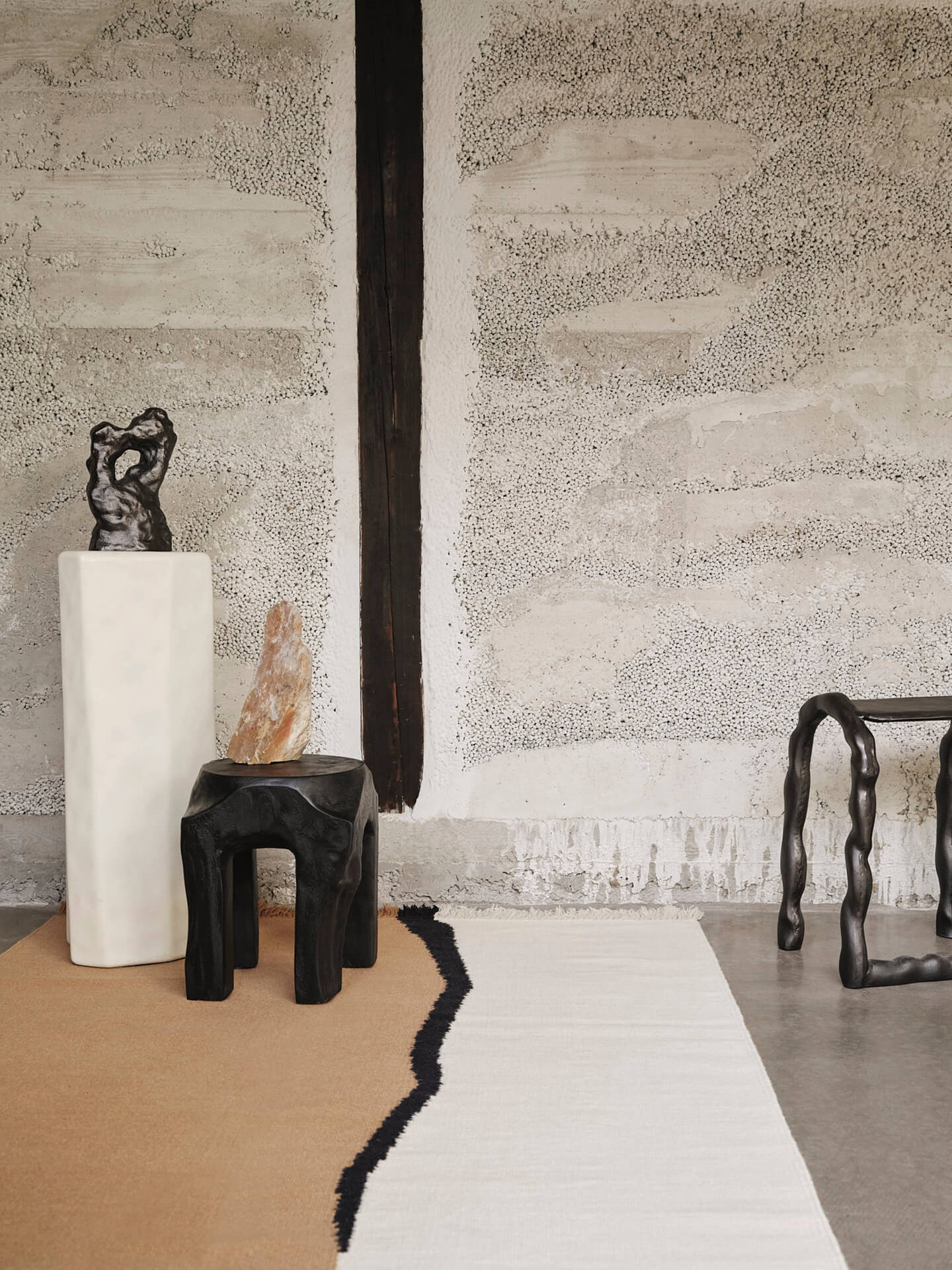 Soil Kelim Rug - Dark Sand/Off-white - Image 3