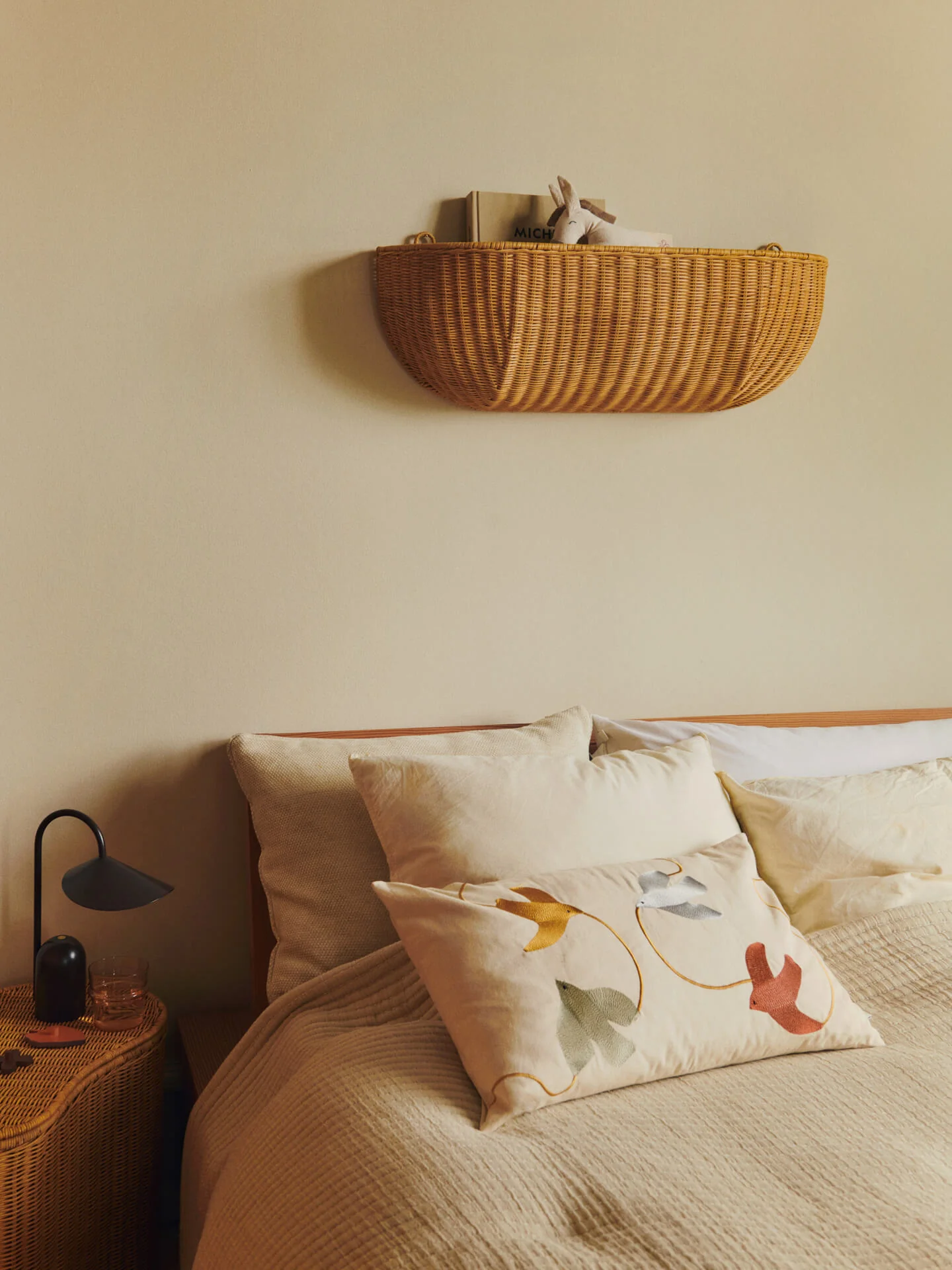 Swif Bird Embroidered Cushion - Rectangular - Multi - Image 3