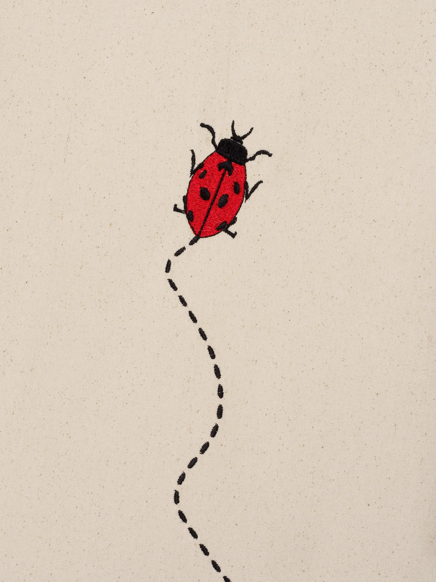 Tent with Ladybird Embroidery - Natural - Image 2
