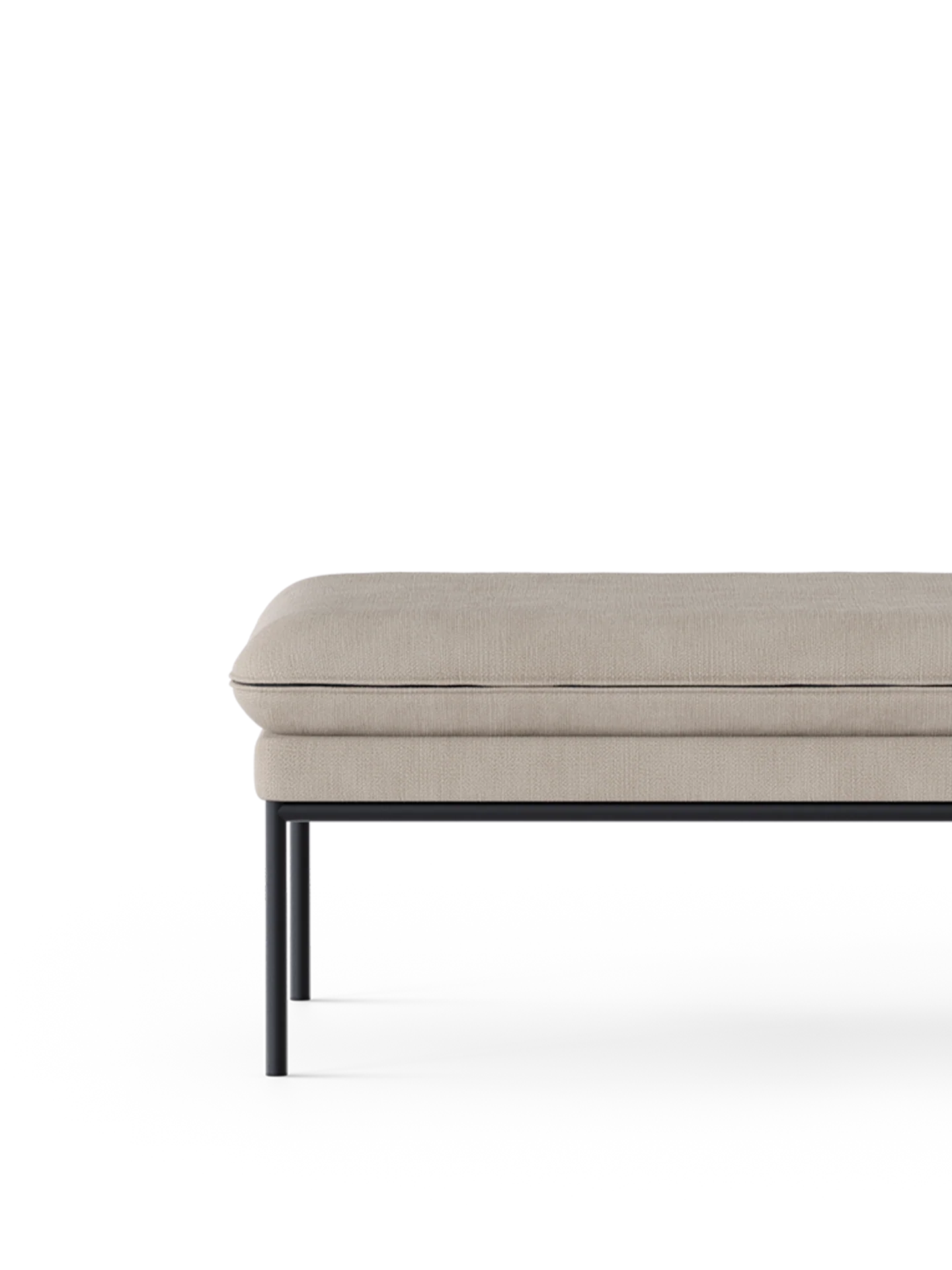 Turn Pouf - Cotton Linen - Natural - Image 2