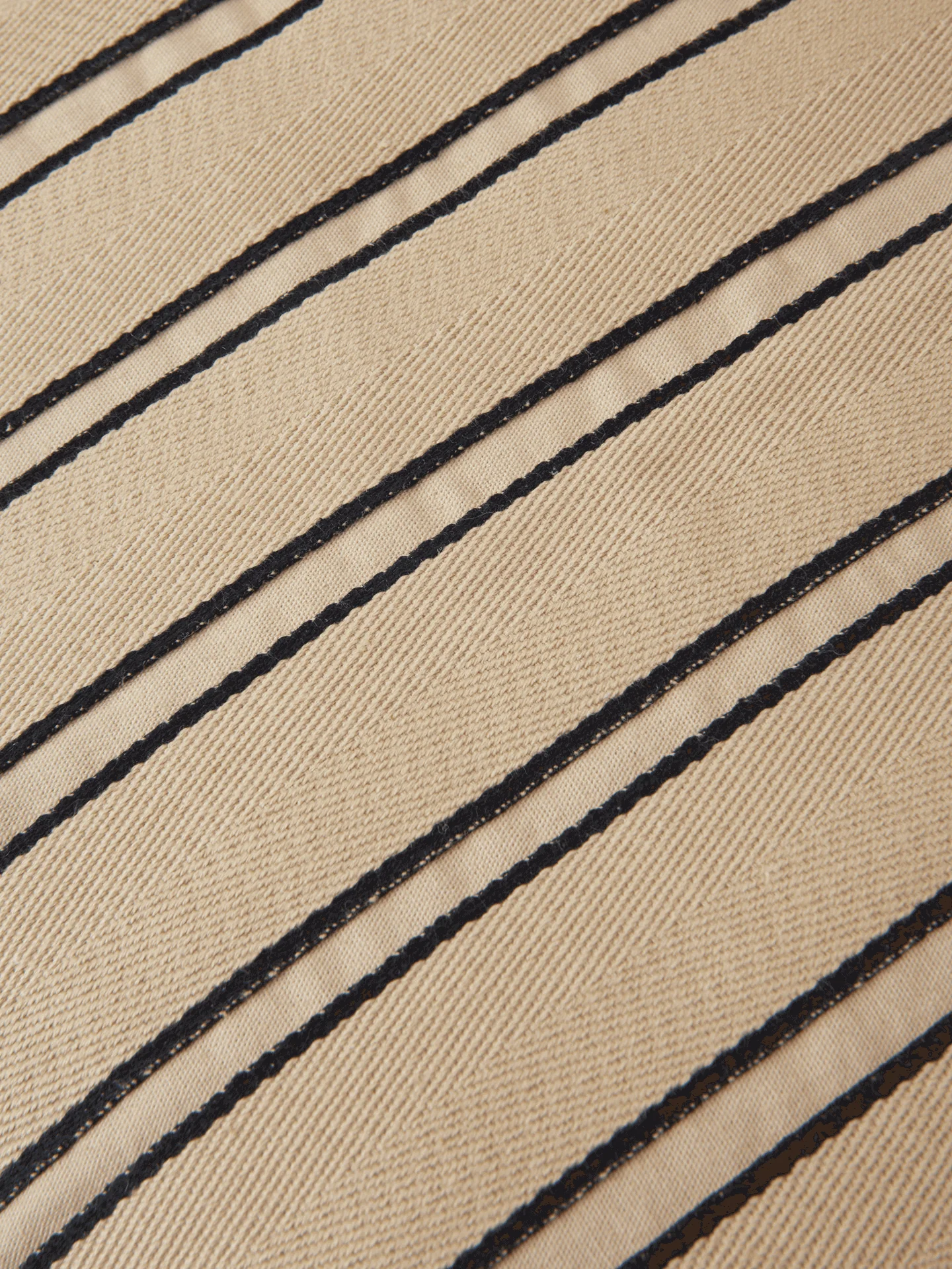 Twill Bolster Cushion - Cashmere/Black - Image 3