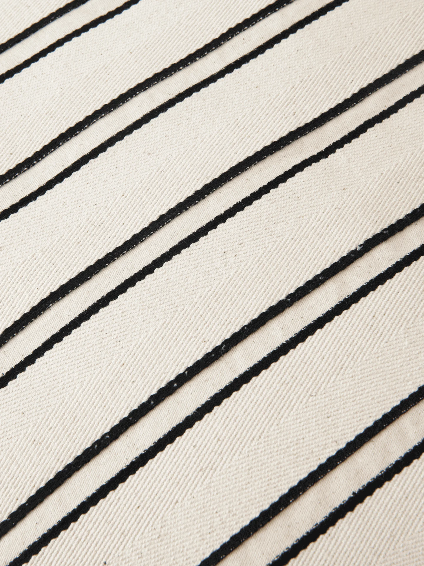 Twill Cushion Cover - Off-White/Black - Image 2