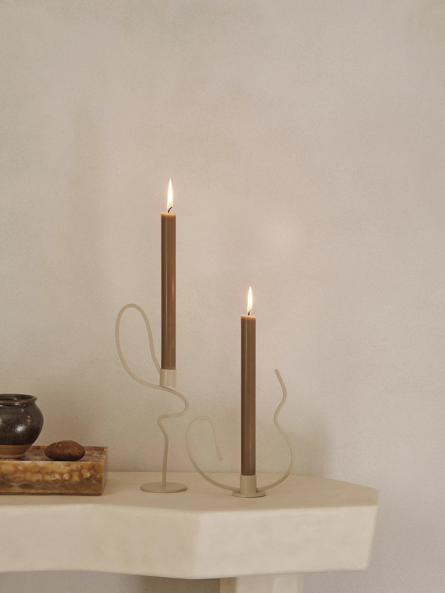 Valse Candle Holder - Low - Cashmere - Image 2