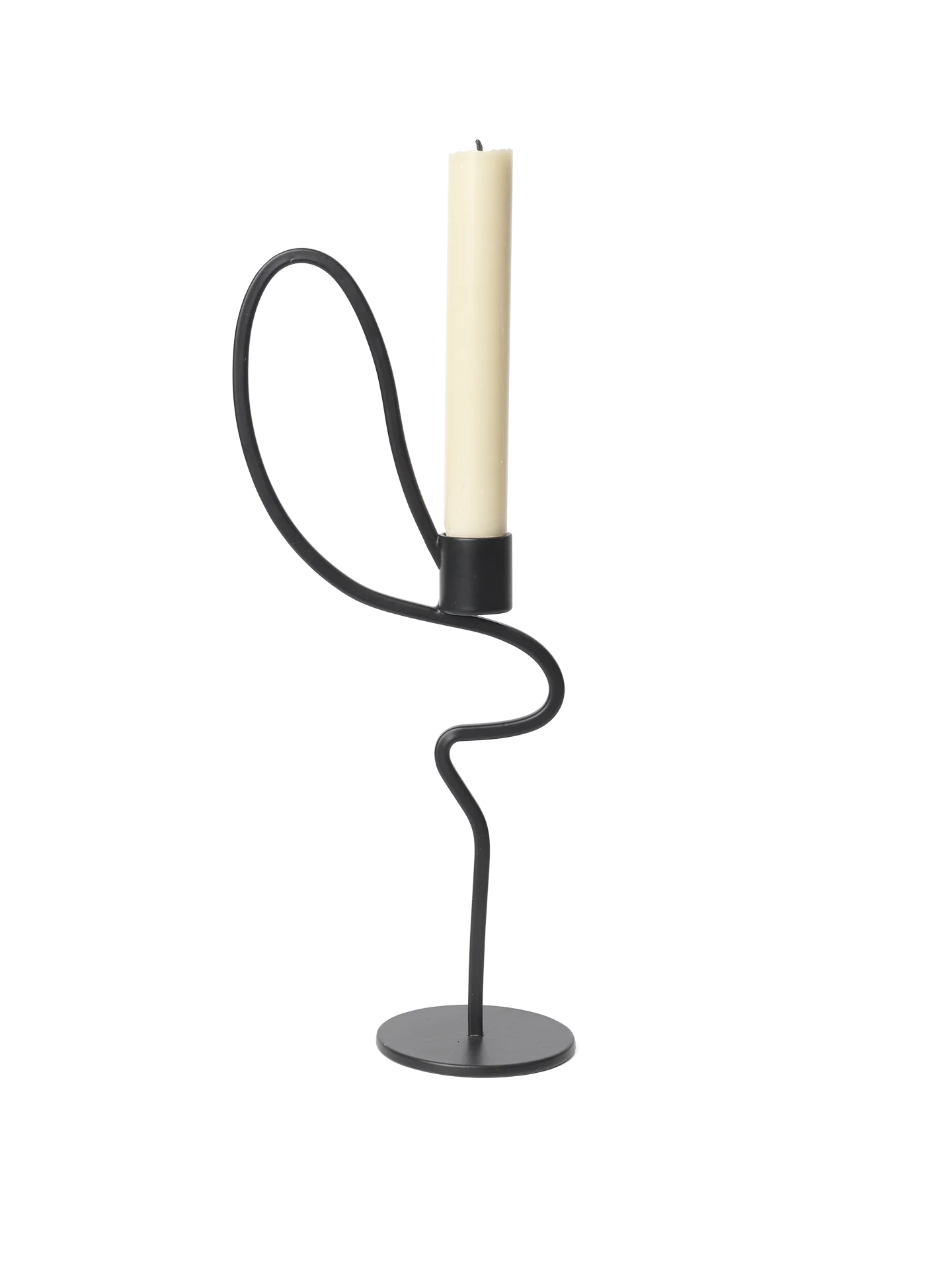 Valse Candle Holder - Tall - Black