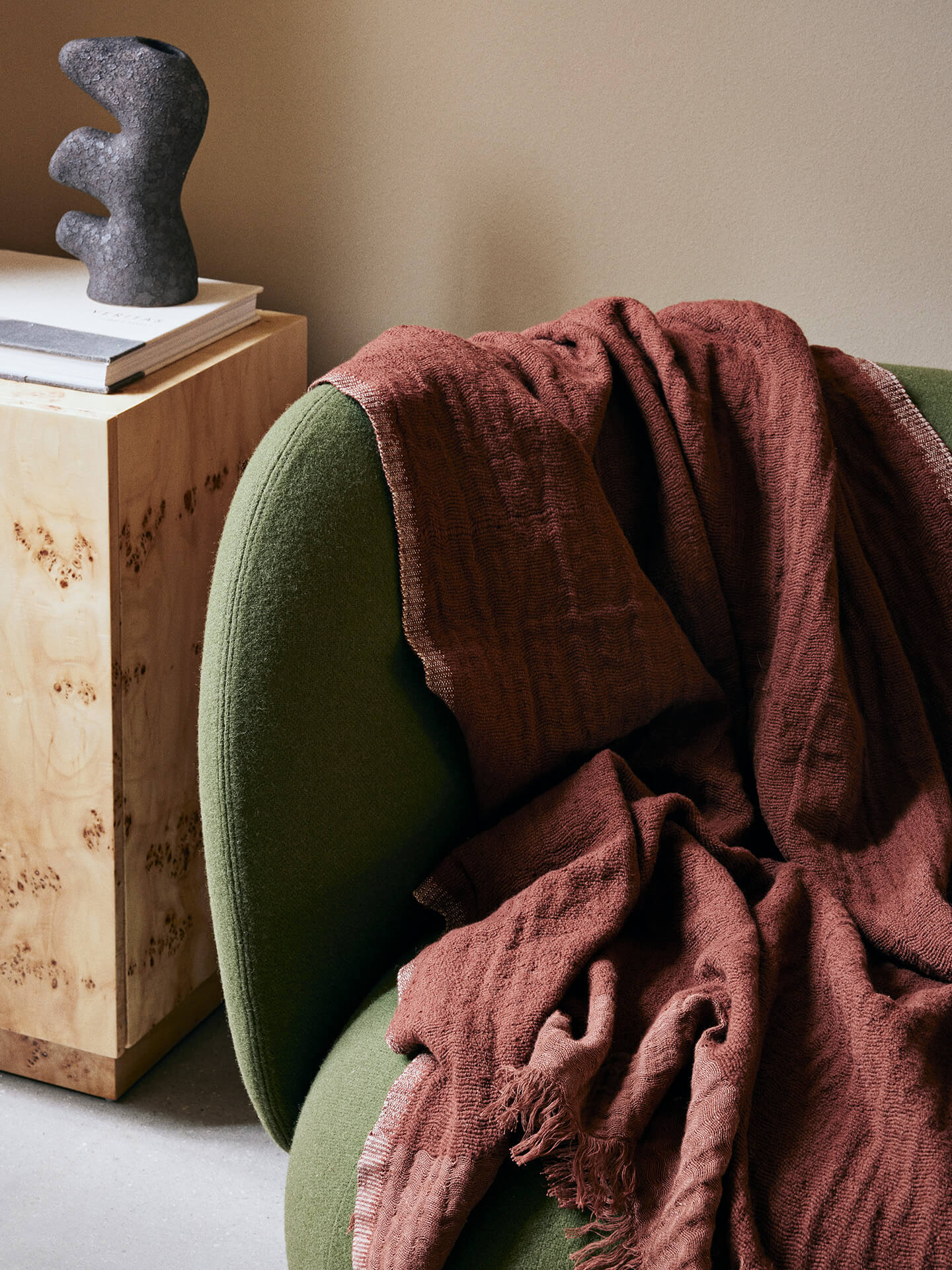 Weaver Throw - Red Brown - Image 2